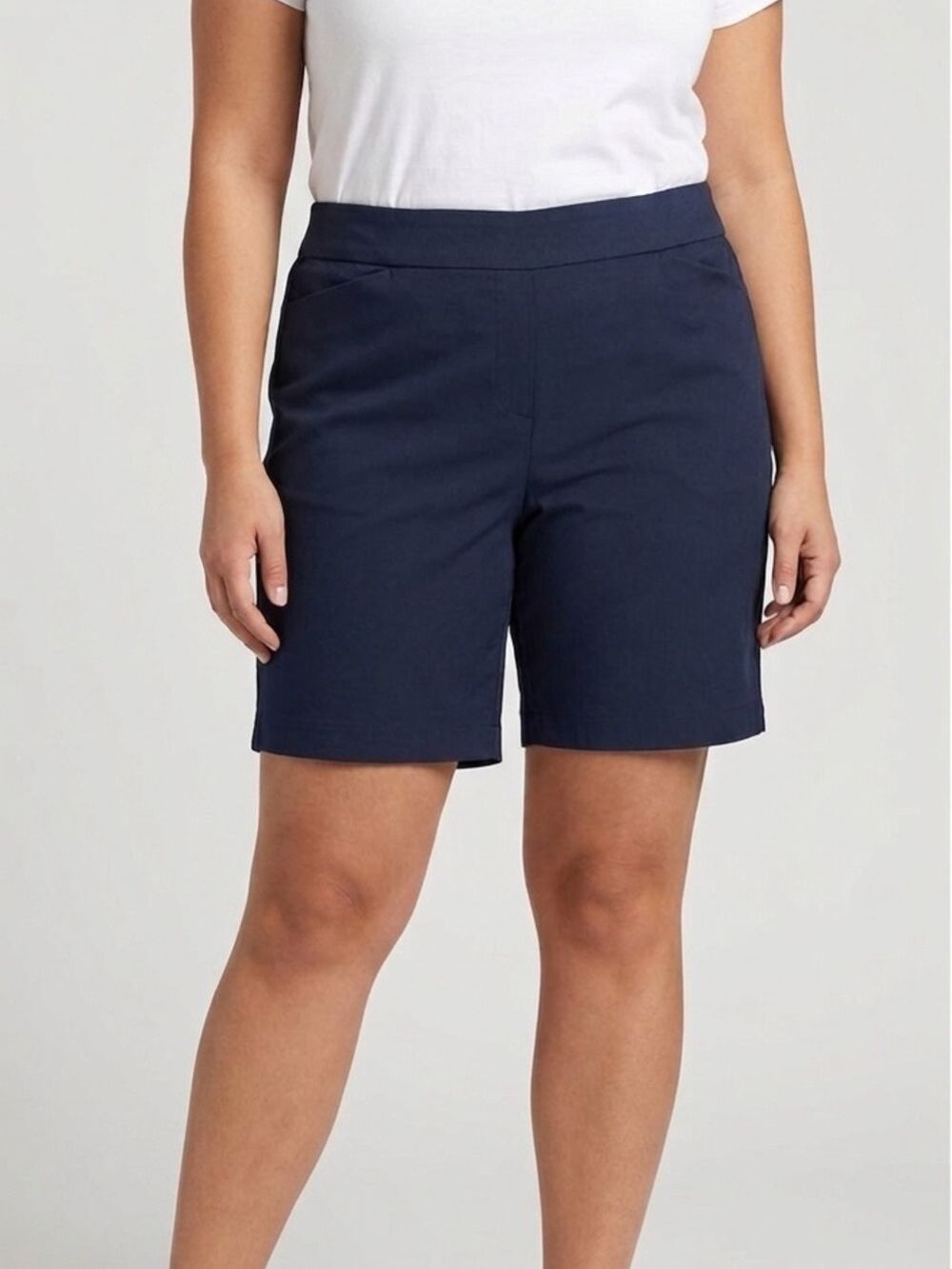 HILARY RADLEY Blue Stretch Bermuda Shorts size 18